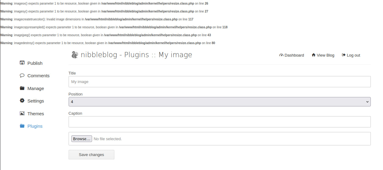 Shell uploaded via plugin