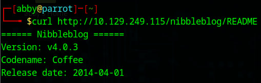 Nibbleblog v4.0.3 found