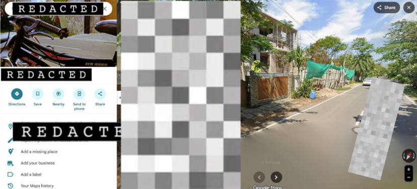 Redacted Geospatial Map