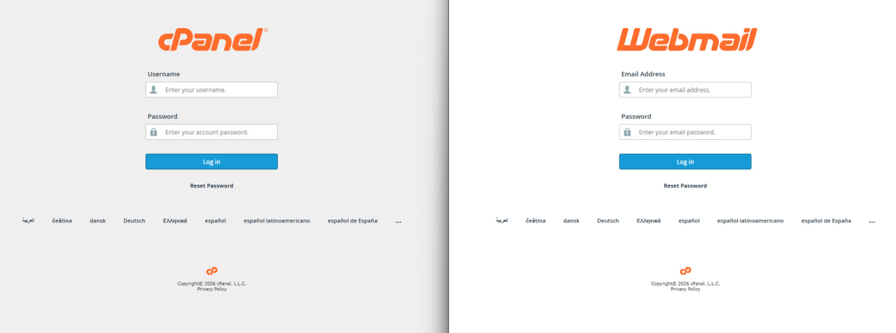 cPanel & Webmail Login Discovered on Port 2083/2096